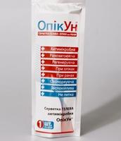 Салфетка гелевая антимикробная «ОпікУн» 20х20 см